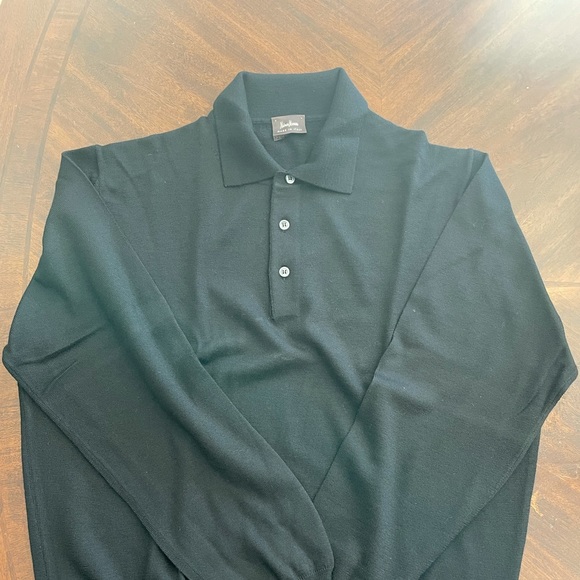 Neiman Marcus knit polo - Black - Picture 1 of 5